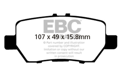 EBC 05-08 Acura RL 3.5 Yellowstuff Rear Brake Pads