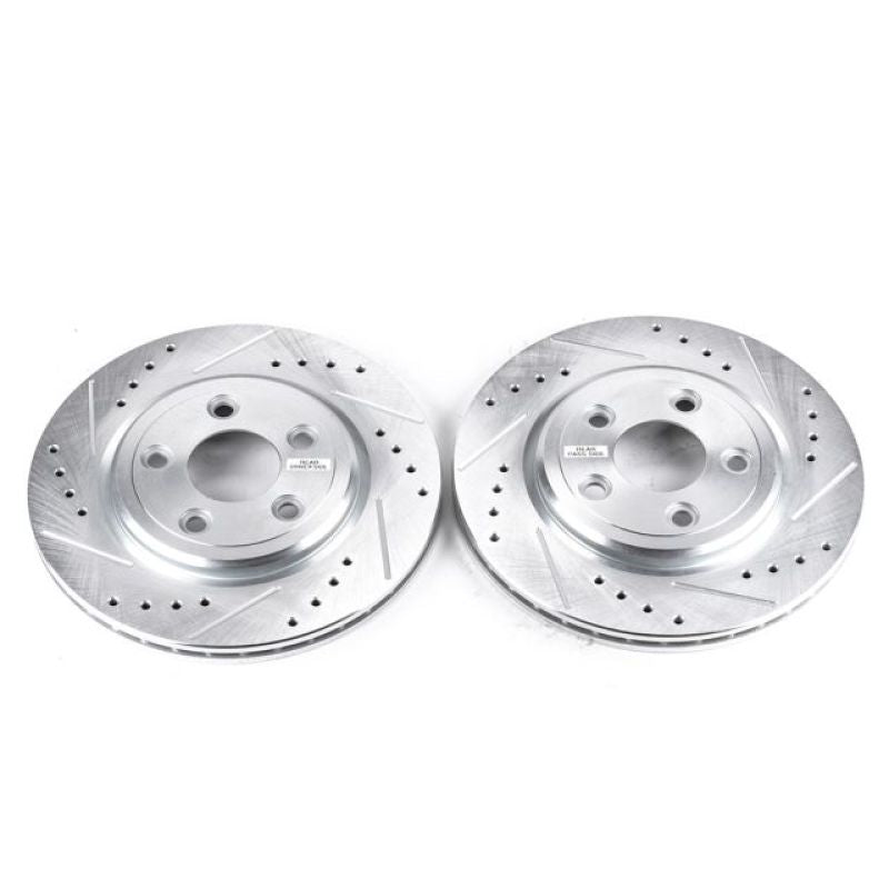 Power Stop 02-05 Ford Thunderbird Rear Evolution Drilled & Slotted Rotors - Pair
