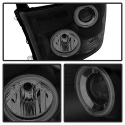 Spyder Dodge Ram 1500 09-14 Projector Halogen Model- CCFL Halo LED - Blk Smke PRO-YD-DR09-CCFL-BSM