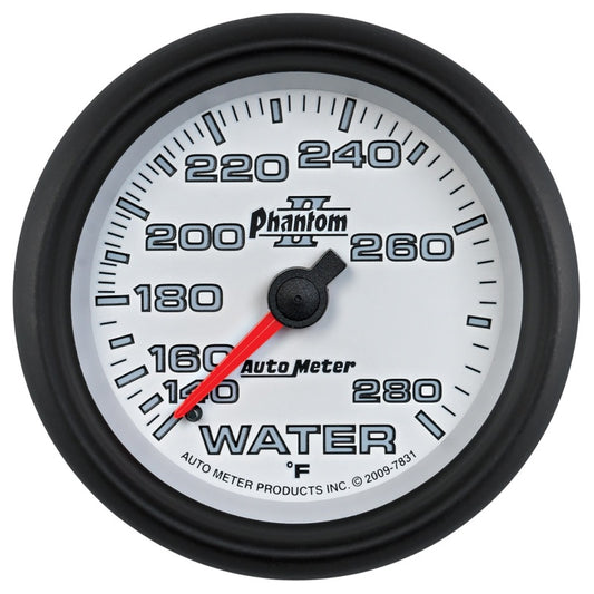 Autometer Phantom II 2-5/8in 140-280 Degree F Mechanical Water Gauge