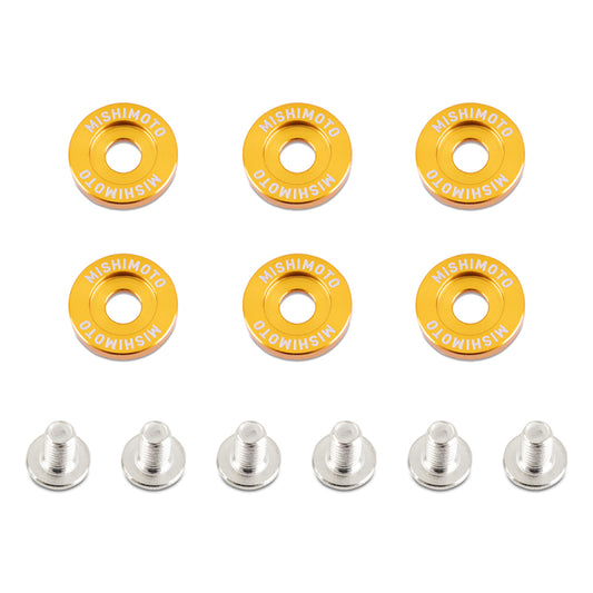 Mishimoto Large Fender Washer Kit (6pcs) - Gold