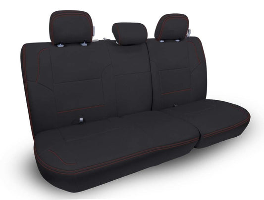 PRP 12-15 Toyota Tacoma Rear Bench Cover Double Cab - Black with Red Stitching