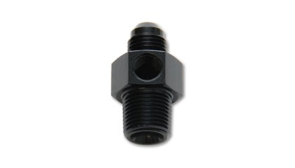 Vibrant -8AN Male to 3/8in NPT Male Union Adapter Fitting w/ 1/8in NPT Port