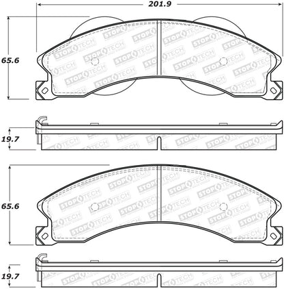 StopTech Sport Brake Pads w/Shims - Front