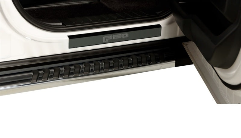 Putco 15-20 Ford F-150 - SuperCrew w/ F-150 Etching (4pcs) Black Platinum Door Sills