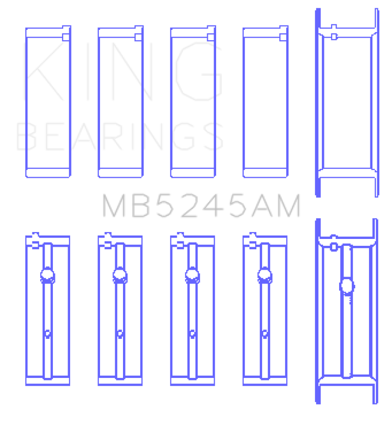 King 91-04 Nissan 146CI/2.4L KA24DE L4 / 89-97 146CI/2.4L KA24E L4  (Size STD) Main Bearing Set