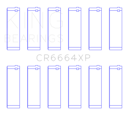 King Buick V6 (Size 0.020 Oversized) XP - Series Performance Rod Bearing Set