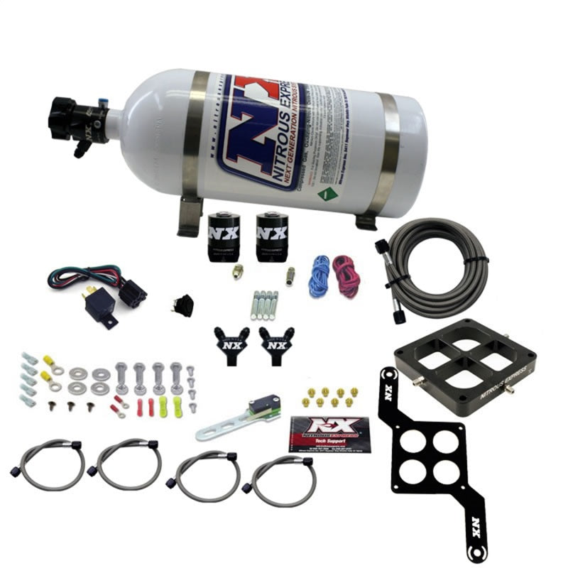 Nitrous Express Dominator Billet Crossbar Stage 6 Nitrous Kit (50-300HP) w/10lb Bottle