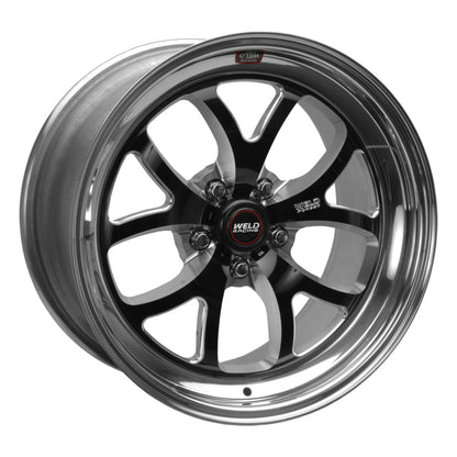 Weld S76 18x10 / 5x115mm BP / 6.6in. BS Black Wheel (High Pad) - Non-Beadlock