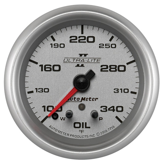 Autometer Ultra-Lite II 2-5/8in 340 Deg F Stepper Motor w/ Peak & Warn Oil Temp Gauge