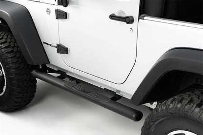 Rugged Ridge 4 1/4-In Oval Side Step Black 07-18 Jeep Wrangler JK