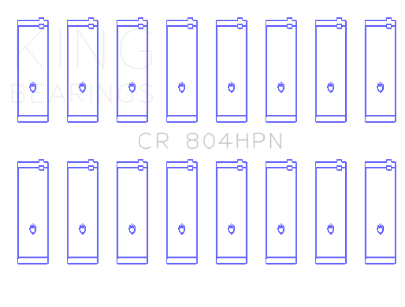 King Ford 260ci / 289ci / 302 5.0L Windsor Connecting Rod Bearing (Set of 8)