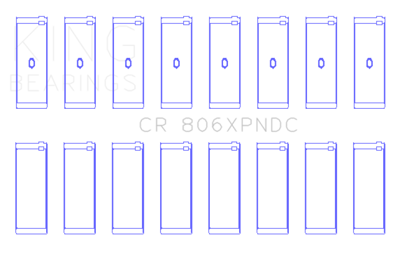 King Chrysler 361ci / 383ci  Coated Performance Rod Bearing Set