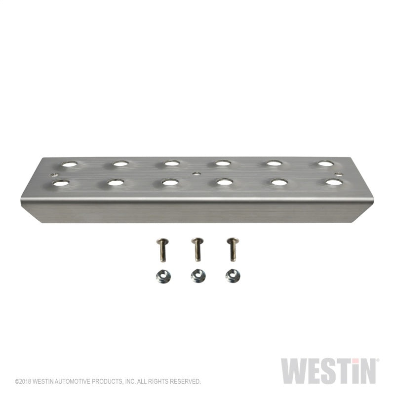 Westin 11in Step Plate w/screws (Set of 2)- Stainless Steel