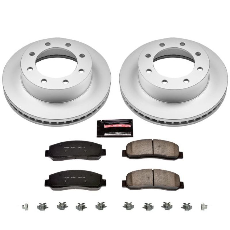 Power Stop 05-08 Ford F-250 Super Duty Front Z17 Coated Brake Kit
