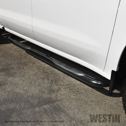 Westin 2019 Chevrolet Silverado/Sierra 1500 Crew Cab E-Series 3 Nerf Step Bars - Black