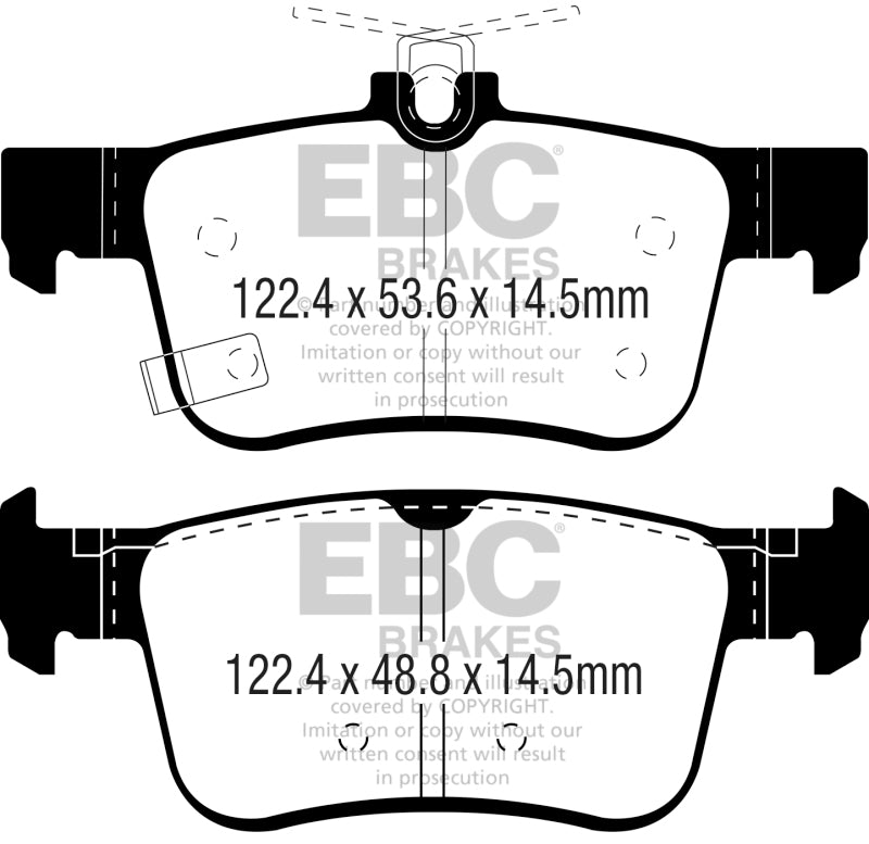 EBC 16-18 Honda Civic Yellowstuff Rear Brake Pads