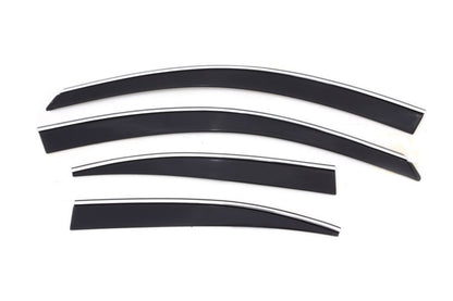 AVS 06-13 Lexus IS250 Ventvisor Low Profile Deflectors 4pc - Smoke w/Chrome Trim