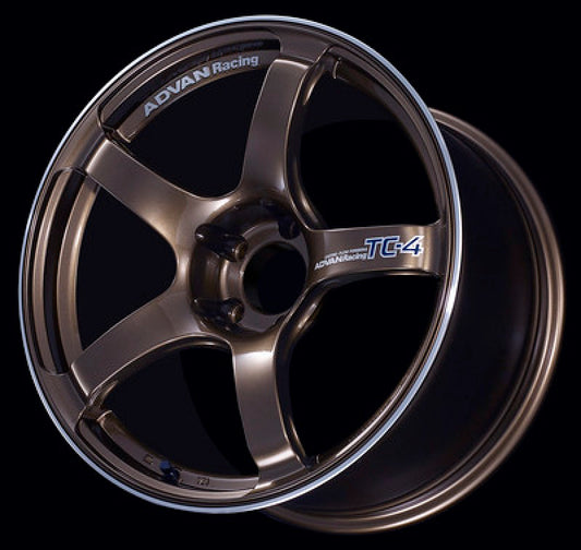 Advan TC4 17x8.0 +35 4-100 Umber Bronze Metallic & Ring Wheel