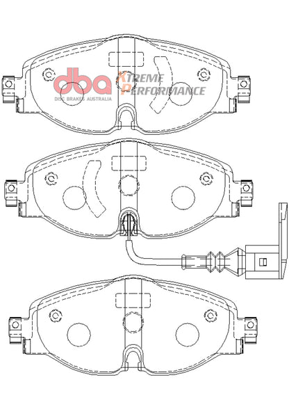 DBA 15-19 Audi A3 (w/288mm Front Rotor) XP Performance Front Brake Pads