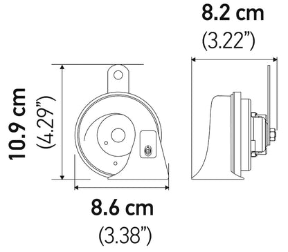 Hella Twin Trumpet Horn Kit 12V - Ford