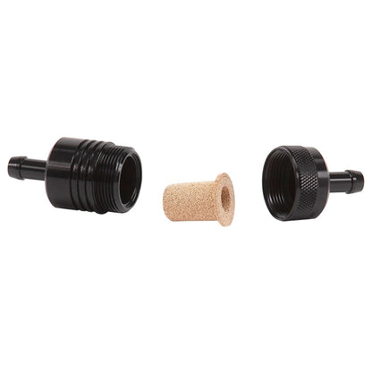 Russell Performance Black Street Fuel Filter (3in Length 1-1/8in diameter 5/16in inlet/outlet)