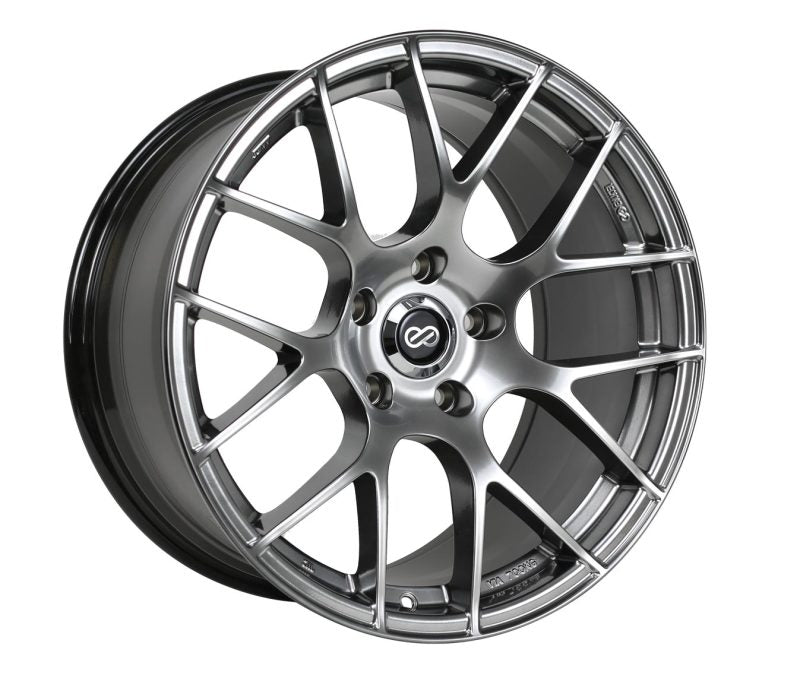 Enkei Raijin 18x8 32mm Offset 5x120 Bolt Pattern 72.6 Bore Diameter Hyper Silver Wheel