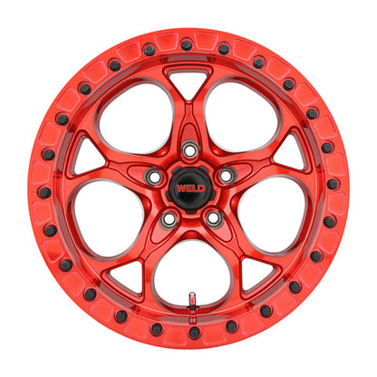 Weld Off-Road W906 17X10 Ledge Beadlock 5X127 ET-25 BS4.50 Candy Red / Red Ring 71.5