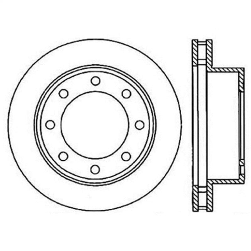 StopTech Power Slot 00-05 Ford Excursion / 01-04 F250 4WD Front Right Slotted Rotor