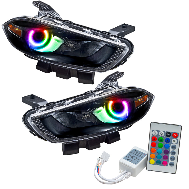 Oracle 13-14 Dodge Dart (HID Style) SMD HL - Black - ColorSHIFT w/ Simple Controller SEE WARRANTY