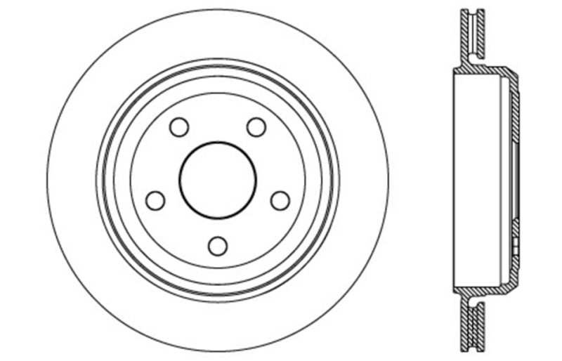 StopTech Drilled Sport Brake Rotor 11-17 Jeep Grand Cherokee (Excludes SRT8)