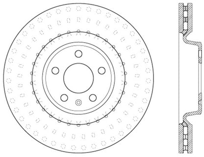 StopTech 12-13 Audi A6 Quattro/11-12 A7 Quattro / 10-13 S4 Front Left Cryo Slotted Rotor