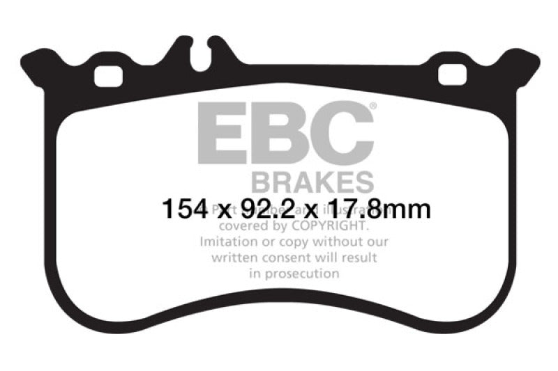 EBC 10-11 Mercedes-Benz CL550 5.5 AMG Sport Pkg Yellowstuff Front Brake Pads