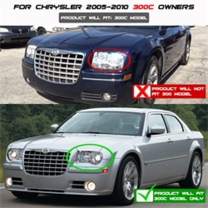 Spyder Chrysler 300C 05-10 Projector Headlights LED Halo LED Blk (Not Included) PRO-YD-C300C-HL-BK