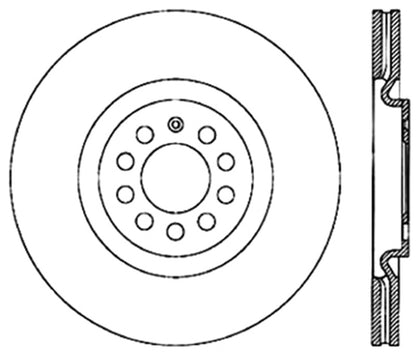 StopTech 00-06 Audi TT Quattro / 03/04-12/04 VW Jetta Left Front Drilled CRYO-STOP Rotor