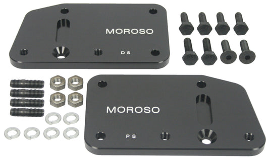 Moroso GM LS-1 Motor Mount Adapter Plate w/Hardware - Steel - 2 Pack