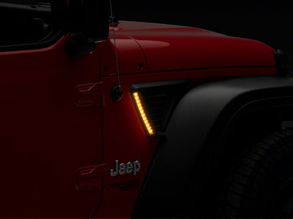 Raxiom 18-23 Jeep Wrangler JL LED Fender Vent Lighting w/ DRL and Turn Signal